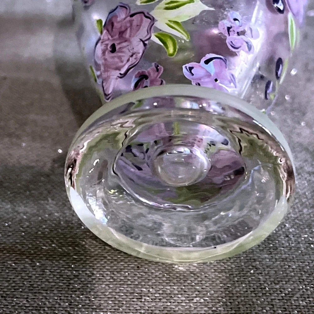 Tracy Porter Vintage Hand-Painted Glass Bud Vase~EUC